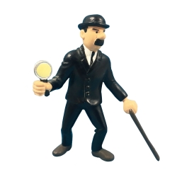 Collection figurine Plastoy Tintin Thompson with his magnifying glass 8cm (1994)