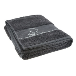 Bath towel Tintin 100% Cotton - Grey (150x90cm)