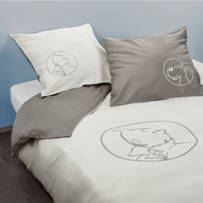 Duvet Cover And Pillowcase Tintin And Snowy 100 Cotton 240x200cm