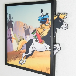 Tableau cadre collection Funky Frames Yakari et Petit Tonnerre (50x50cm)