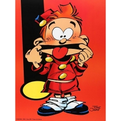 Poster Offset Tome & Janry, Young Spirou making a face (60x80cm)