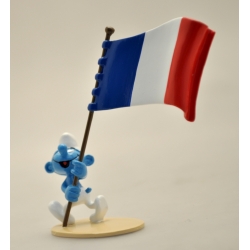 Figurine Pixi Les Schtroumpfs, le Schtroumpf porte-drapeau français 6469 (2020)