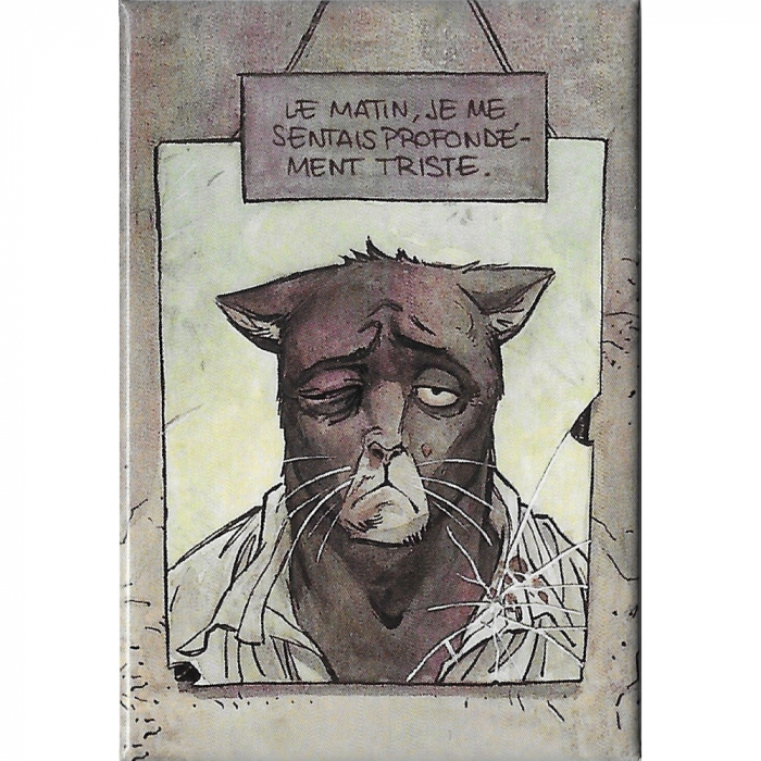 Aimant magnet décoratif Blacksad, je me sentais profondément triste (79x55mm)