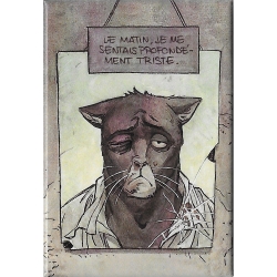 Aimant magnet décoratif Blacksad, je me sentais profondément triste (79x55mm)