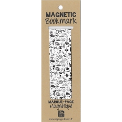 Marcapáginas magnético Blake y Mortimer, dibujos en blanco y negro (25x80mm)