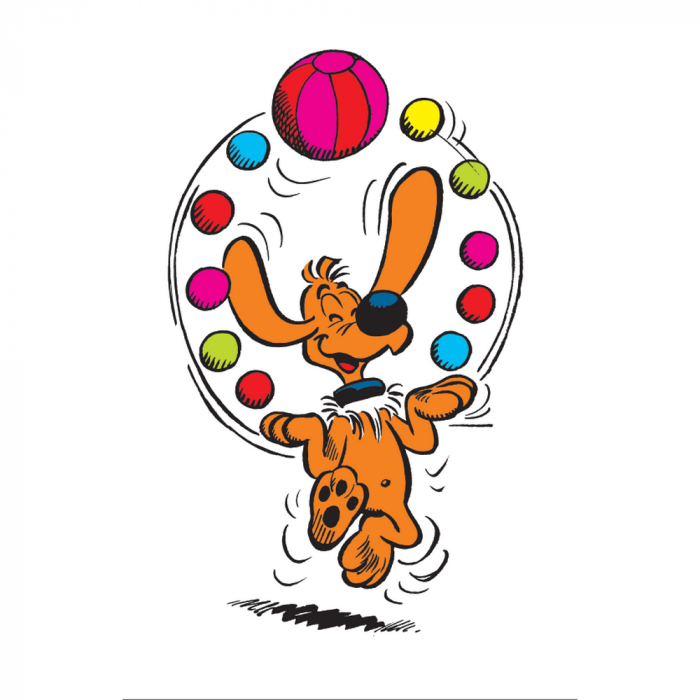 Decorative magnet Billy and Buddy, Juggling balls (55x79mm)