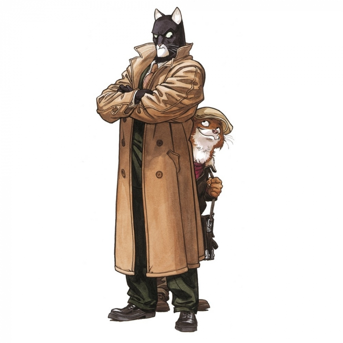 Carte postale de Blacksad, John et Weekly (10x15cm)