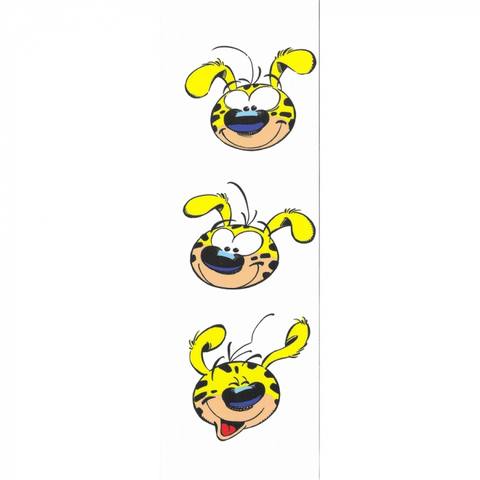 Marcapáginas de papel Marsupilami, retratos divertidos (50x170mm)