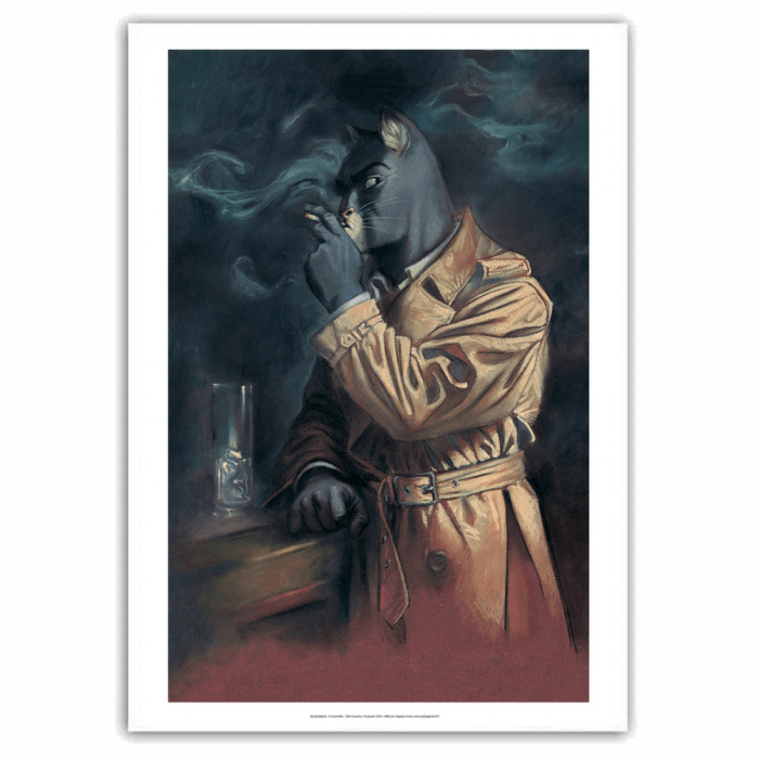 Poster affiche offset Blacksad, Portrait à la cigarette de John (40x60cm)