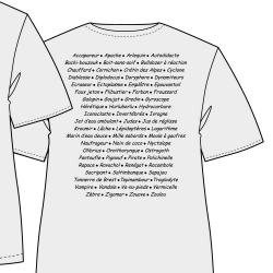 T-shirt Moulinsart de Tintin, les insultes du Capitaine Archibald Haddock (2020)