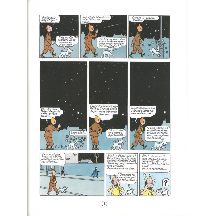 Tintin T10 - L'étoile mystérieuse (B1 - papier épais) - C - 1 Album - Reprint - 1946 - auction