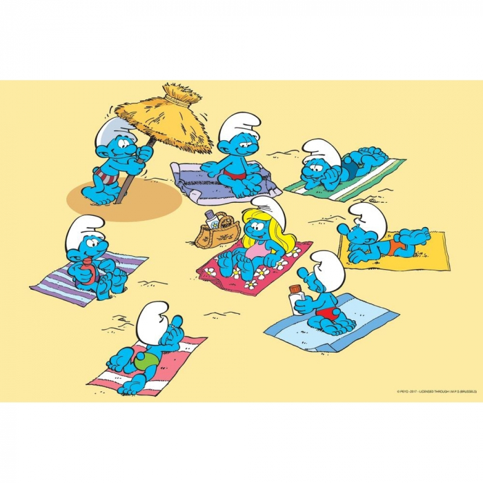 Visual printing Art To Print The Smurfs (At the beach)