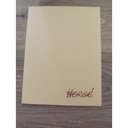 Portafolio Projet Rombaldi 1985 planches Nº1 et 2 Tintin et L'Alph Art (18x24cm)