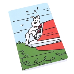 Notebook Tintin, Snowy hooked to car trunk 12,5x20cm (54377)