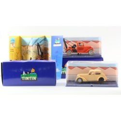 Coche de colección Tintín: Remolque Luxor y coche accidentado Nº23/24 (2003)