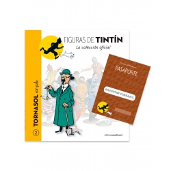 Figurine de collection Tintin, Tournesol avec bêche 13cm + Livret Nº03 (2011)