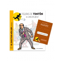 Figurine de collection Tintin, Le docteur J. W. Müller 12cm + Livret Nº12 (2012)