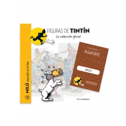 Collectible figurine Tintin, Snowy with the crab tin 6cm + Booklet Nº19 (2012)