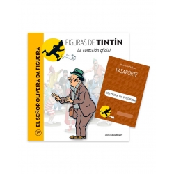 Collectible figurine Tintin, Oliveira Da Figueira 13cm + Booklet Nº16 (2012)
