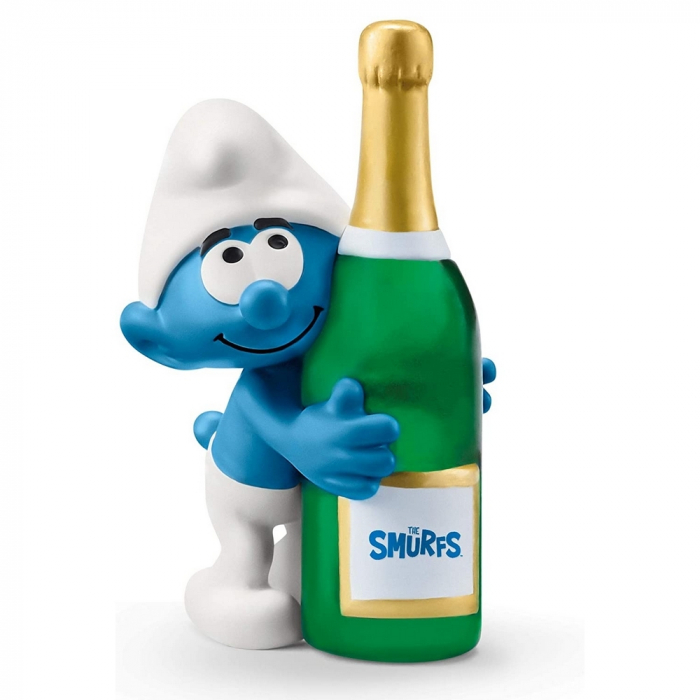 The Smurfs Schleich® Figure - Smurf with Champagne bottle Smurfs (20821)
