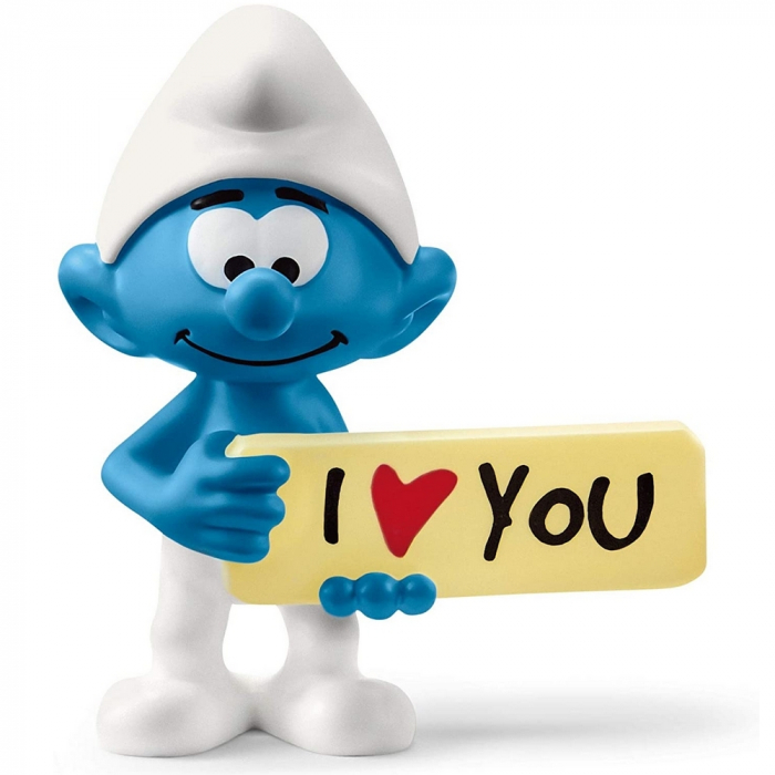 The Smurfs Schleich® Figure - Smurf with I Love You sign (20823)