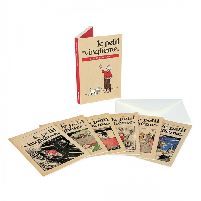Set de 16 Cartes postales Tintin, Le Petit Vingtième (10x15cm)