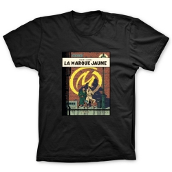 T-shirt 100% coton Blake et Mortimer, La Marque Jaune (Noir)