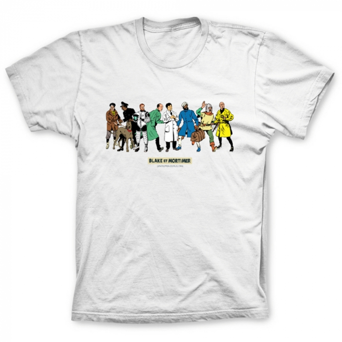 T-shirt 100% cotton Blake and Mortimer, characters (White)