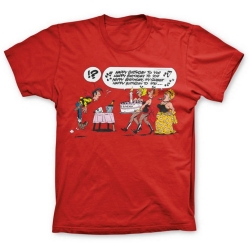 T-shirt 100% cotton Lucky Luke, Happy Birthday !? (Red)