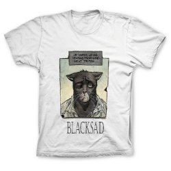 T-shirt 100% coton John Blacksad, le matin... (Blanc)