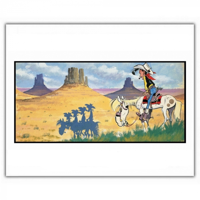 Poster affiche offset Lucky Luke, l'ombre des Frères Dalton (35,5x28cm)