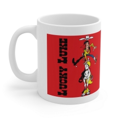 Tasse mug en céramique Lucky Luke (sautant sur Jolly Jumper)