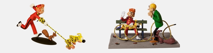 Figurines de BD Spirou et Fantasio